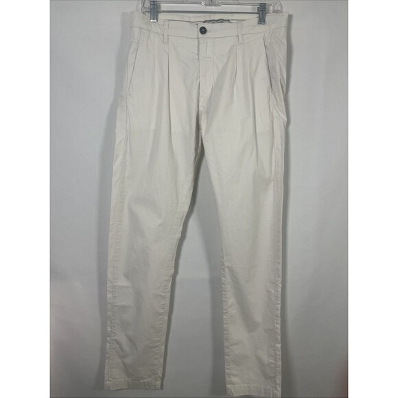 Piombo Italian Cotton Blend Pleated Front Pants Men's 32 Slim Classic Trouser - Picture 1 of 5